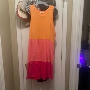 Colorful Sleeveless Tiered Dress with POCKETS!